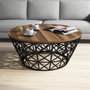 Hanah Home Stil Metal Ferforje Walnut